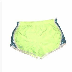 Justice Yellow and Blue Peace Sign Athletic Shorts